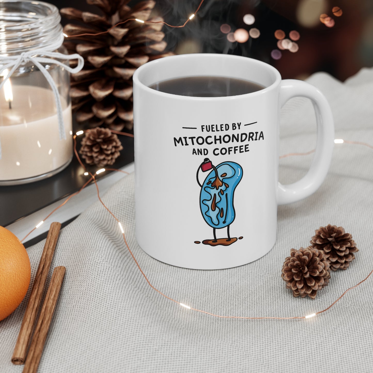 Fueled By Mitochondria and Coffee 11 oz. Mug