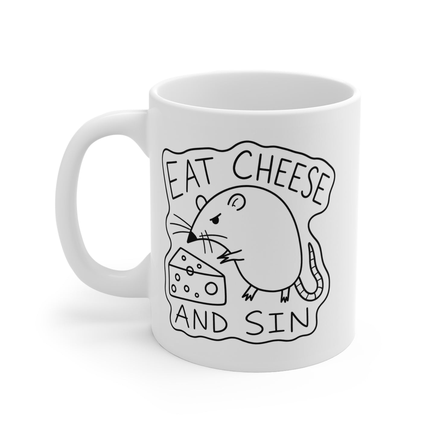 Eat Cheese and Sin 11 oz. Mug