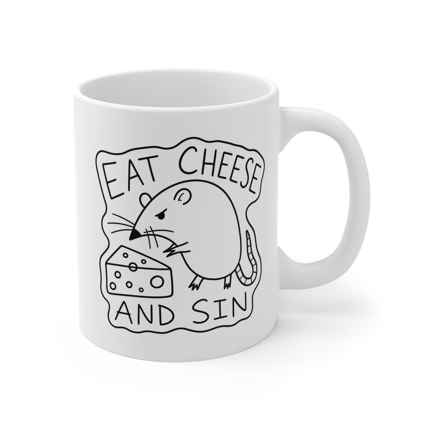 Eat Cheese and Sin 11 oz. Mug