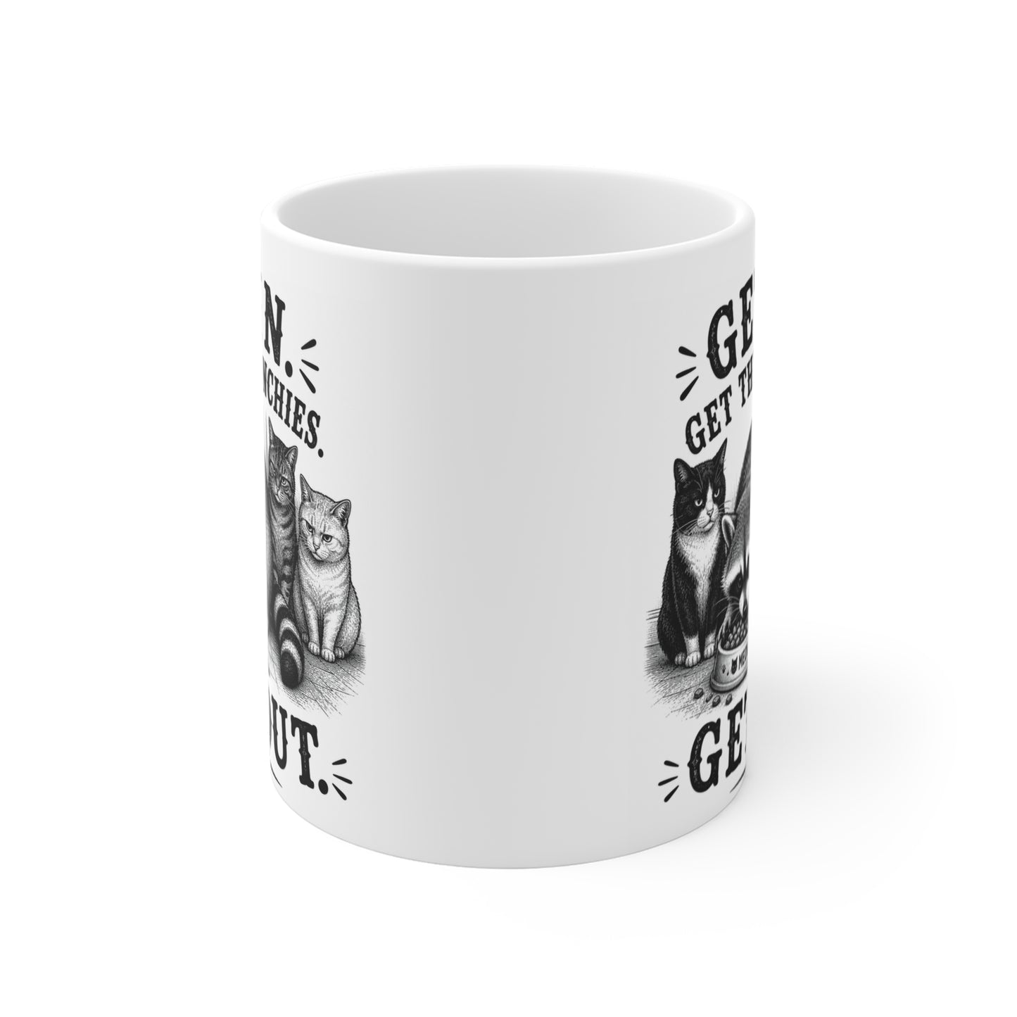 Get In. Get The Crunchies. Get Out. 11 oz. Mug